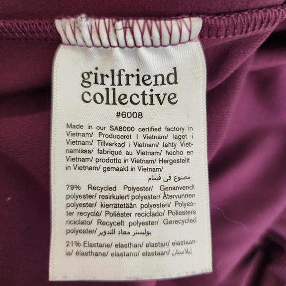 Girlfriend Collective Cami Unitard Plum Purple Yoga Pilates Jumpsuit Size  XXL - Picture 12 of 13